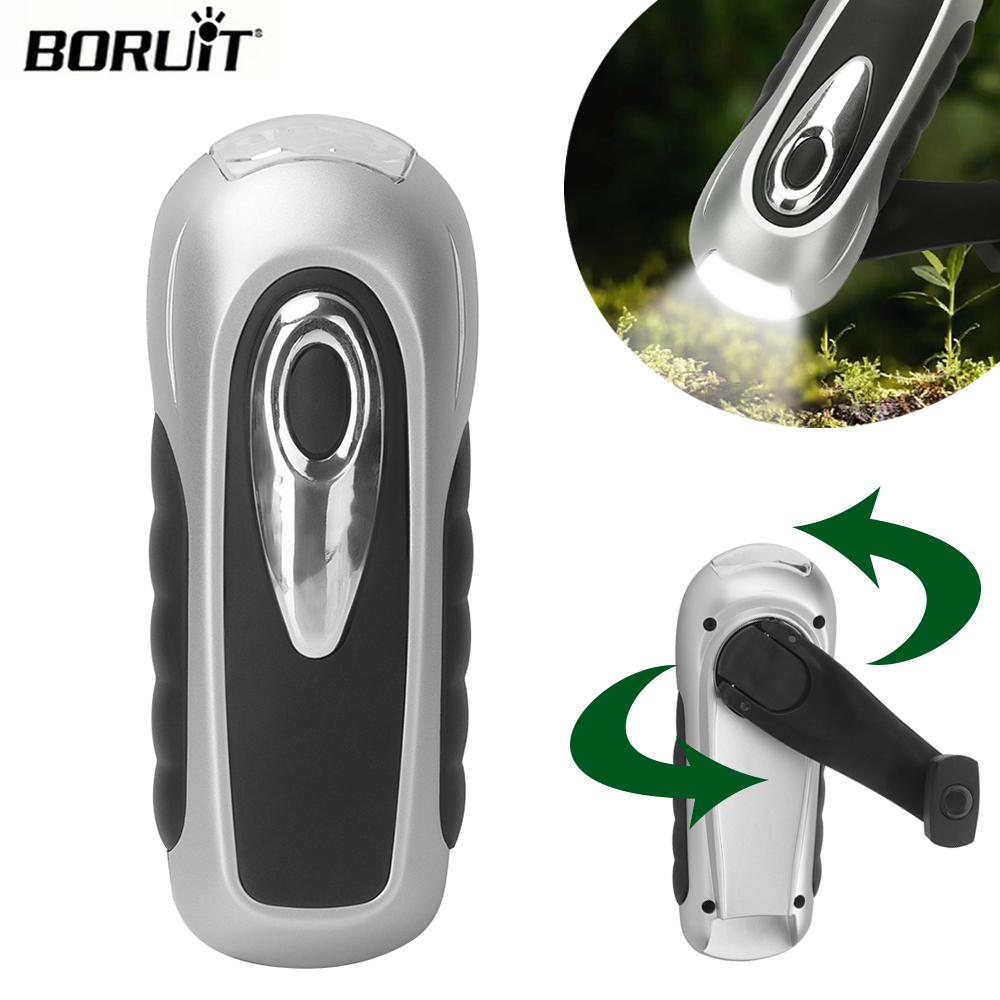 Cycling Low Gear - BORUIT LED Flashlight Hand Crank Dynamo