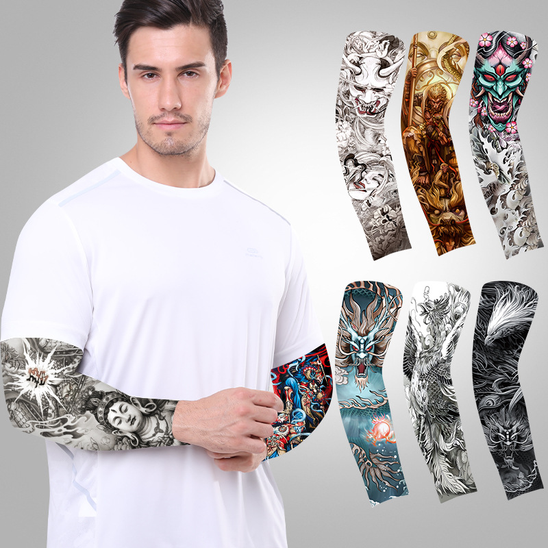 1 Pc Summer Tattoo Sleeve UV S - Cycling Glove 评论和价格