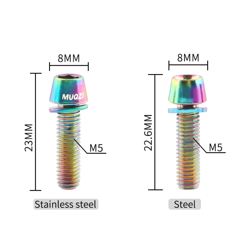 MUQZI 6pcs Stem Bolts M5x17mm  - Bike Stem Riser 评论和价格