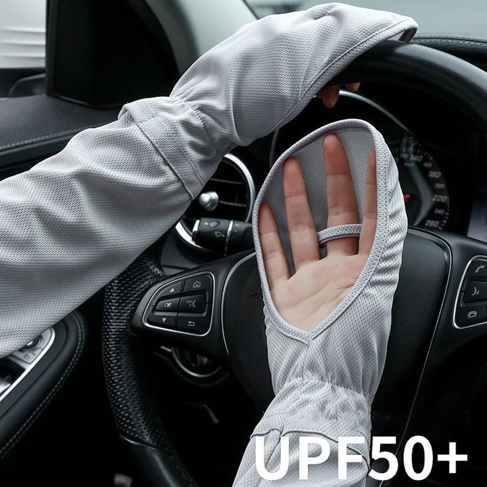 Solid Color Large Ice Silk Glo - Cycling Glove 评论和价格