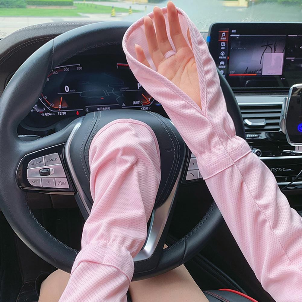 Solid Color Large Ice Silk Glo - Cycling Glove 评论和价格