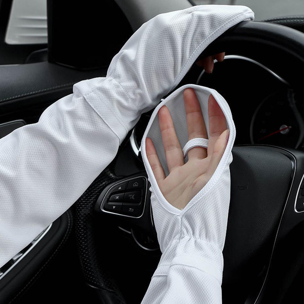Solid Color Large Ice Silk Glo - Cycling Glove 评论和价格