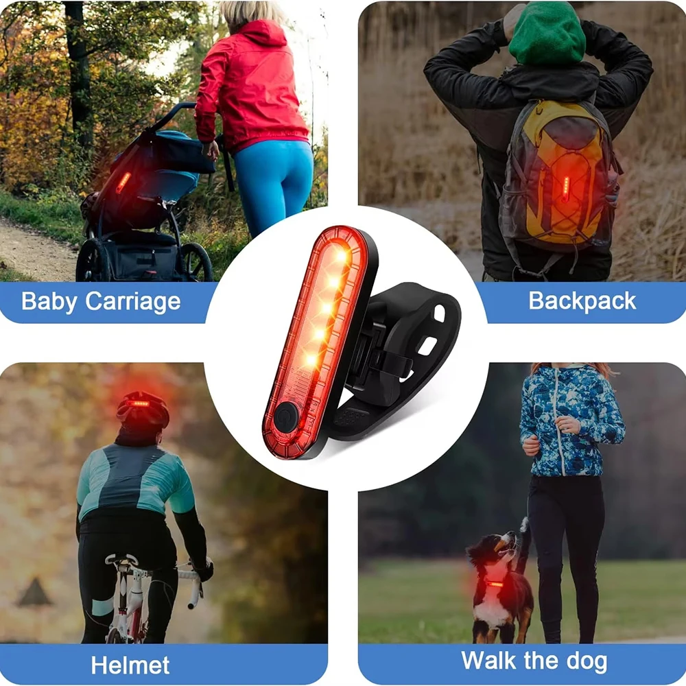 Bike Rear Tail Light USB Recha - Bicycle Helmet 评论和价格