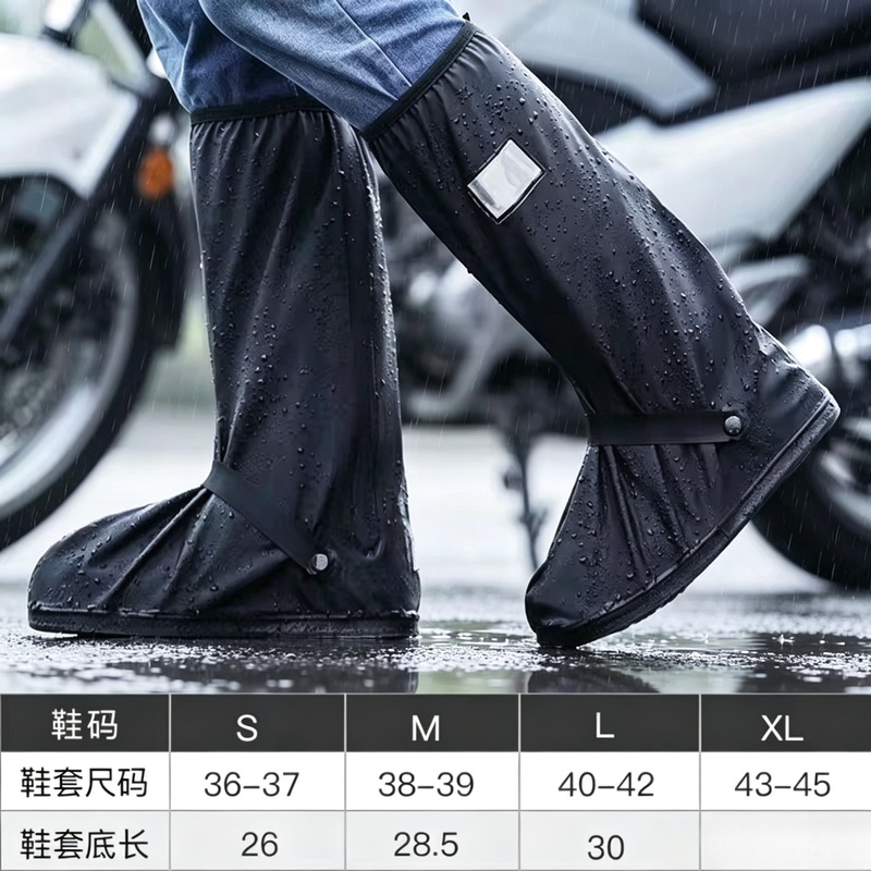 Black High Top Waterproof Rain - Cycling Shoe Covers 评论和价格