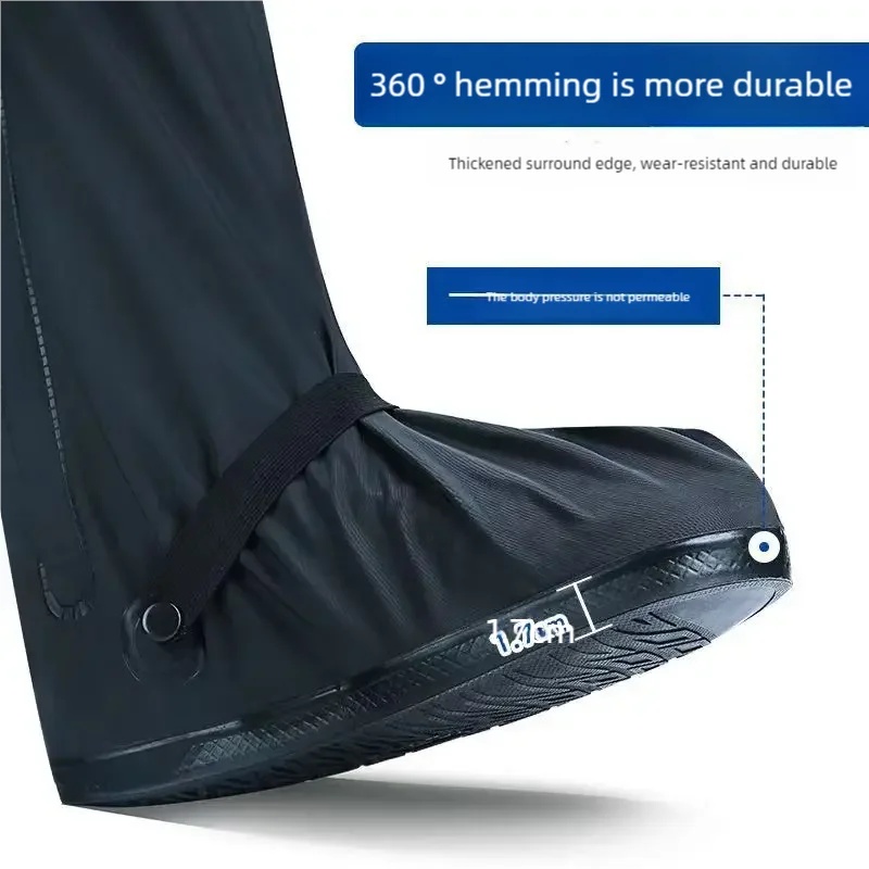 Black High Top Waterproof Rain - Cycling Shoe Covers 评论和价格
